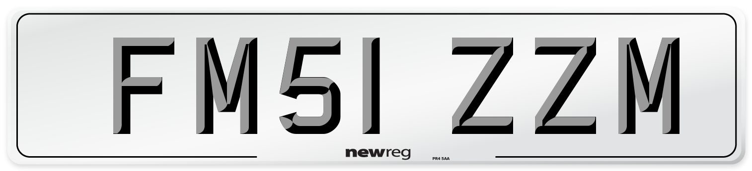 FM51 ZZM Number Plate from New Reg